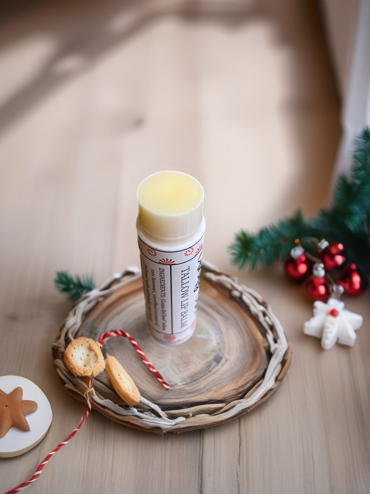 Candy Cane Tallow Lip Balm