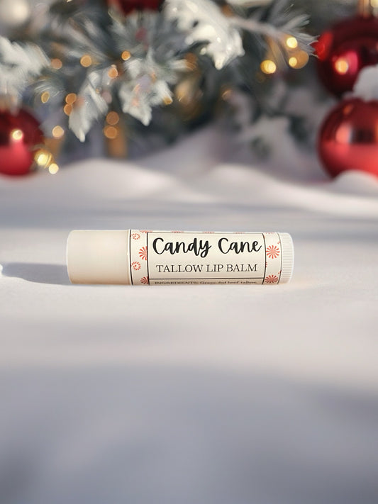 Candy Cane Tallow Lip Balm